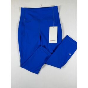 Lululemon Swift Speed High Rise Crop 21" Leggings Women's Size 4 Royal Blue NWT